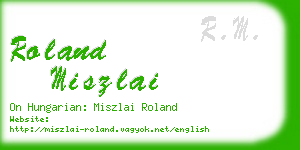 roland miszlai business card